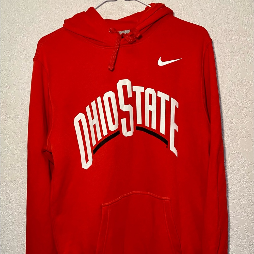Nike Ohio State Buckeyes OSU Red Hoodie Pullover Sweatshirt Men’s Size Medium